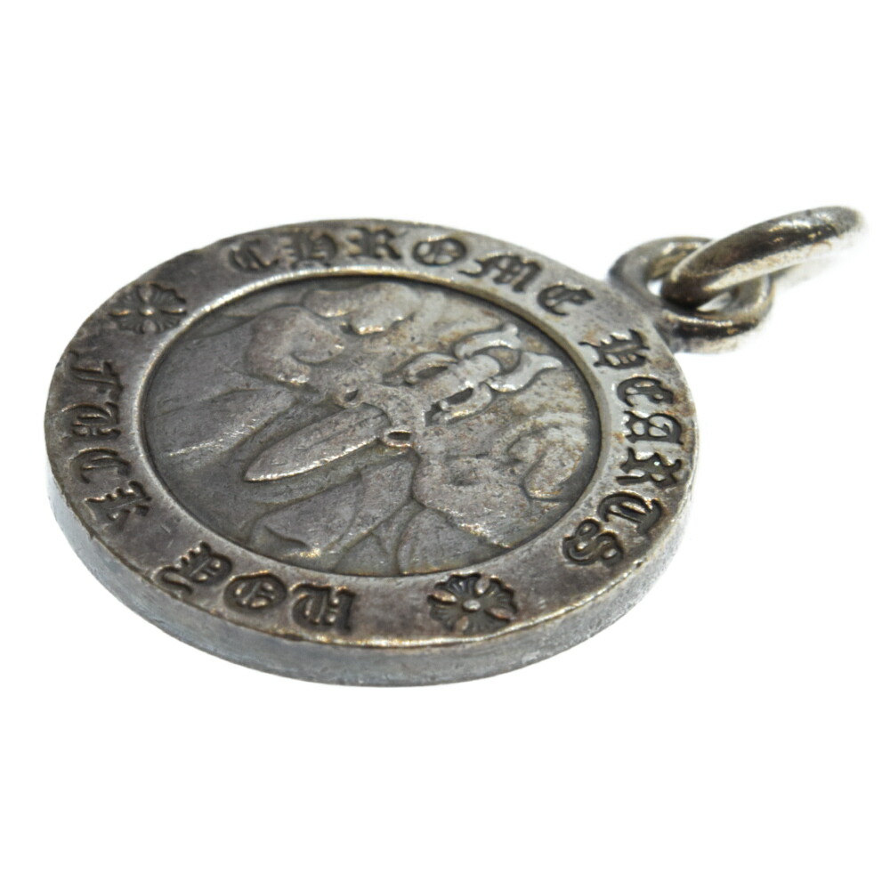 CHROMEHEARTS(クロムハーツ)CHRMANGLMDL/エンジェルメダルチャームV1/シルバーネックレストップ【中古】【程度A】【カラーシルバー】【取扱店舗OneStyle原宿店】