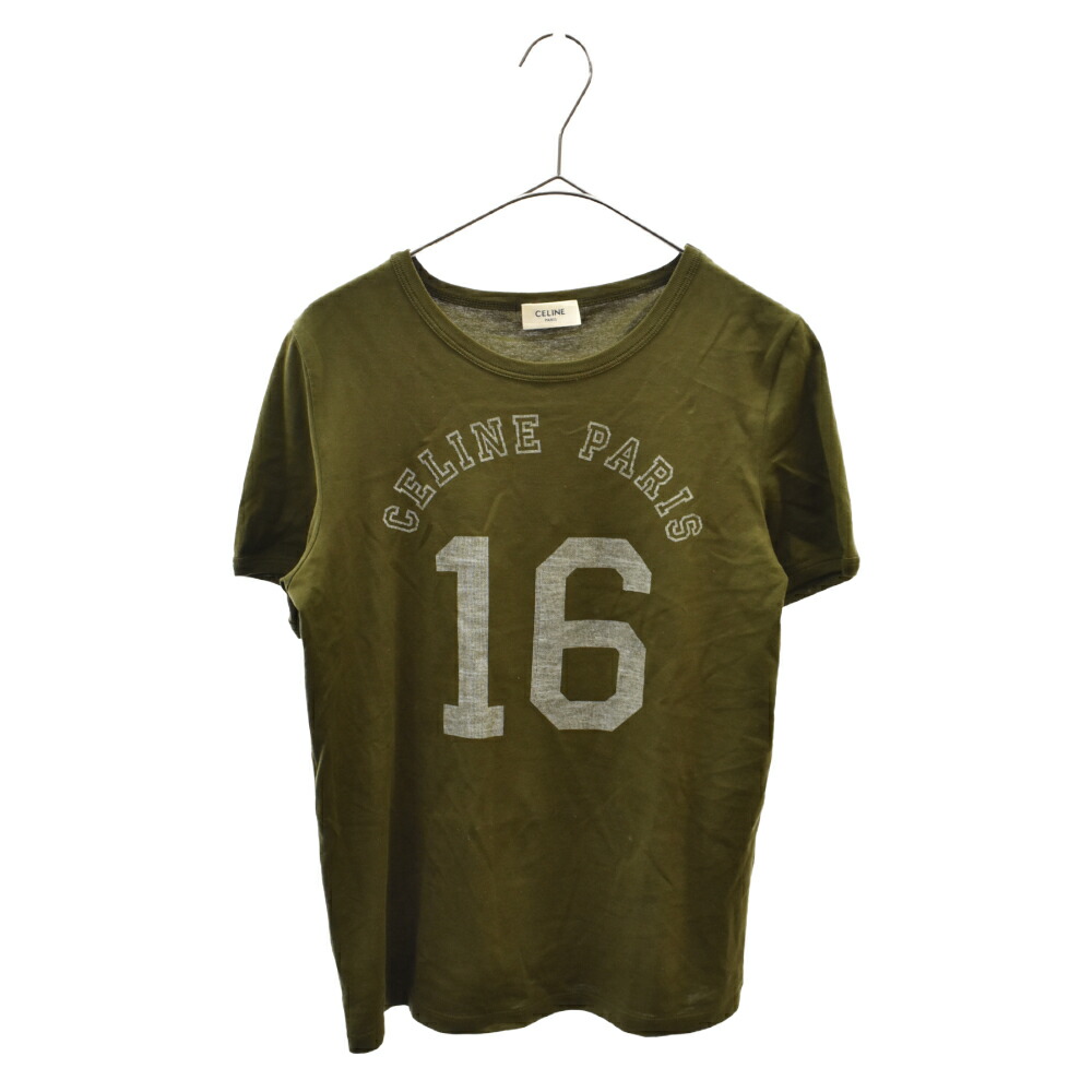 CELINE(セリーヌ) サイズ:XS PARIS 16 2X813501F 半袖 Tシャツ カーキ