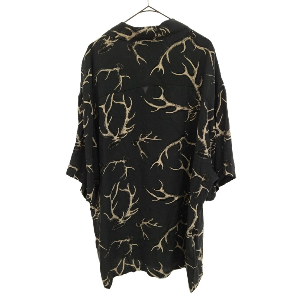 NEIGHBORHOOD(ネイバーフッド)サイズ:L22SSHORNRSHIRTホーンプリントレーヨン半袖シャツグレー221TSNH-SHM06【中古】【程度A】【カラーグレー】【取扱店舗渋谷】
