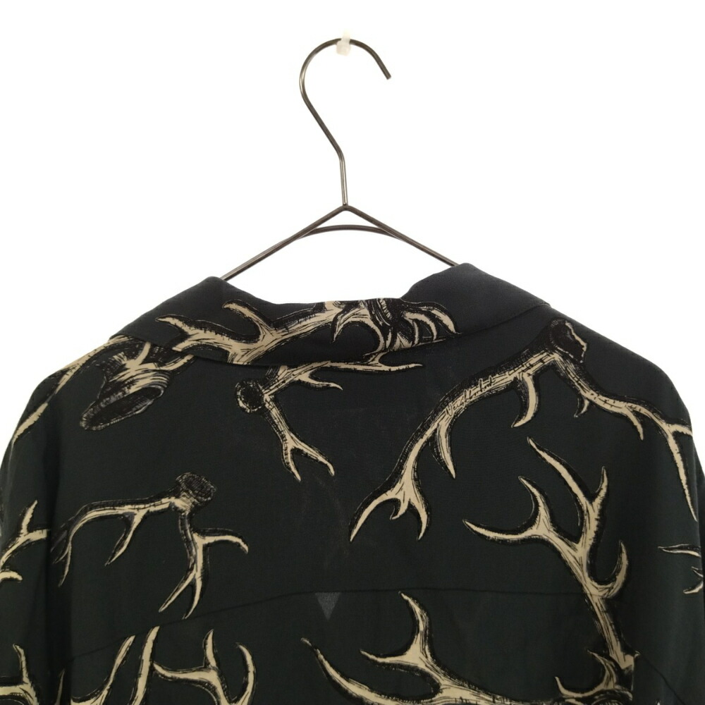 NEIGHBORHOOD(ネイバーフッド)サイズ:L22SSHORNRSHIRTホーンプリントレーヨン半袖シャツグレー221TSNH-SHM06【中古】【程度A】【カラーグレー】【取扱店舗渋谷】