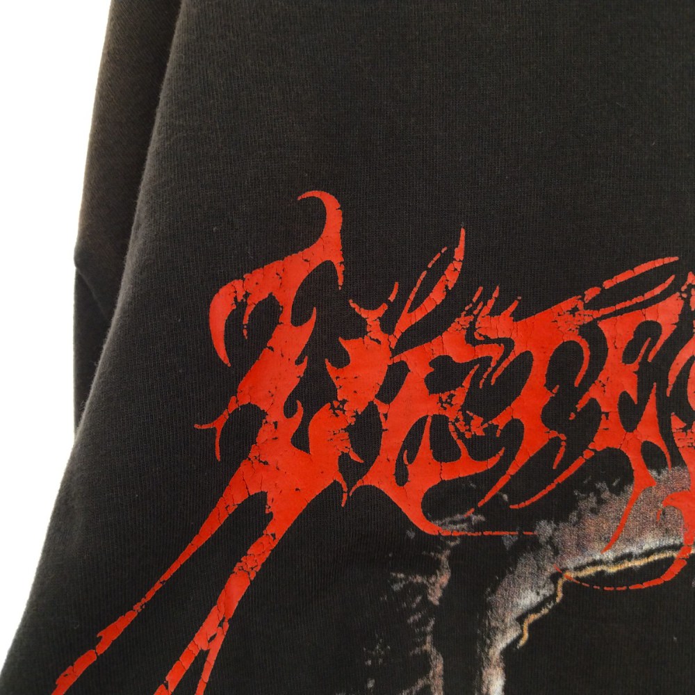 フラワーB ブルーグレイ 【名作】vetements ヴェトモン Tシャツ スカル