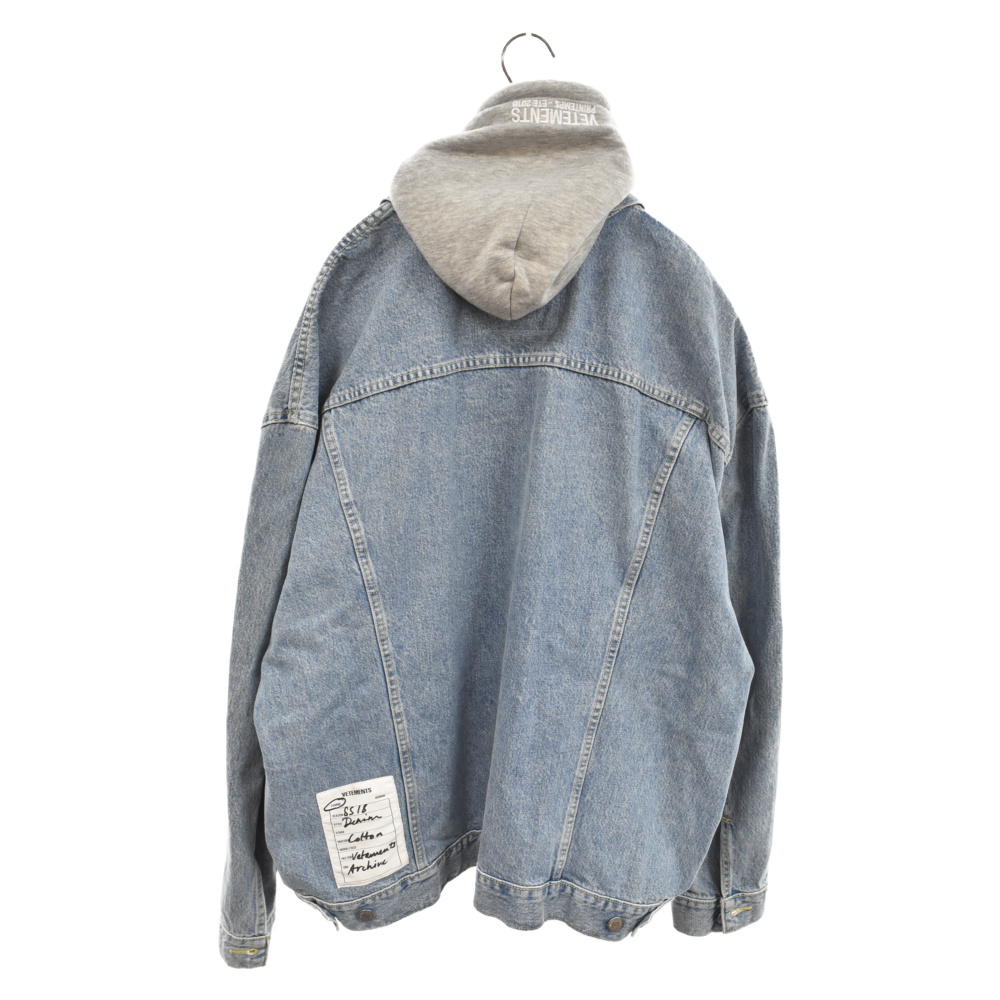 VETEMENTS(ヴェトモン) サイズ:XS 18SS×LEVI'S オーバーサイズフード