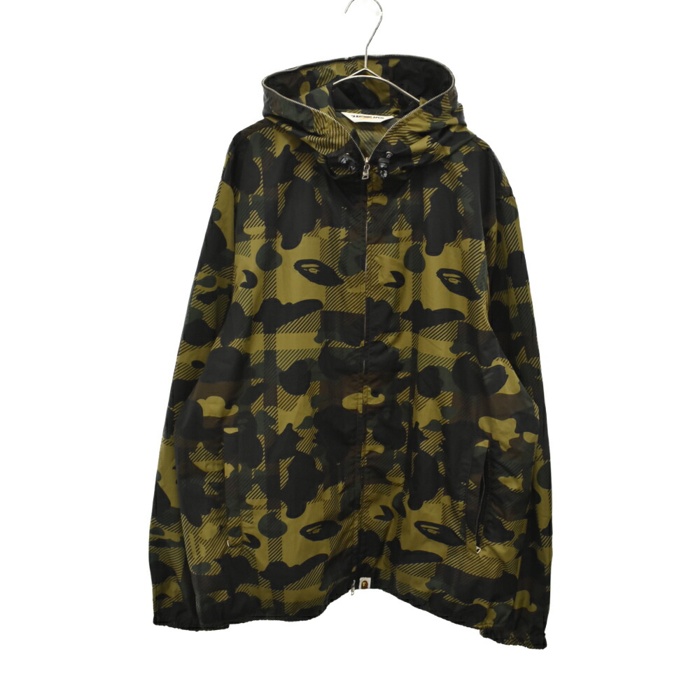 61%OFF!】 超美品試着のみ❗️BAPEナイロンフードJKT 1stグリーンカモ