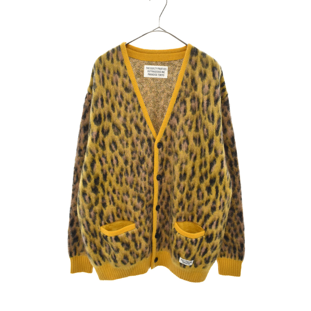 沖縄・離島除く全国届 M新品 WACKO MARIA LEOPARD MOHAIR CARDIGAN