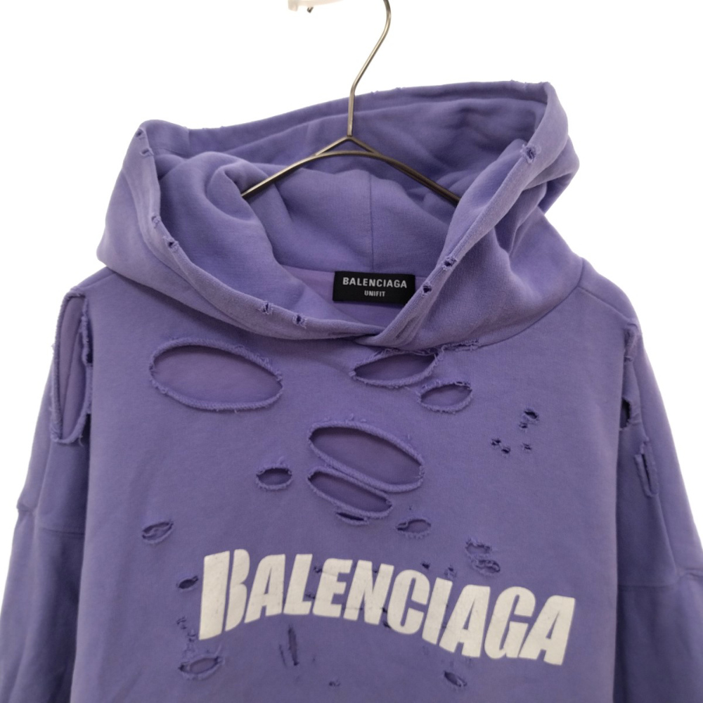 BALENCIAGA(バレンシアガ) サイズ:XXS 21SS Destroyed 659403 Hoodie