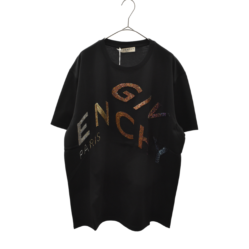 速くおよび自由な GIVENCHY ジバンシィ サイズ:M スパンコールロゴ総柄