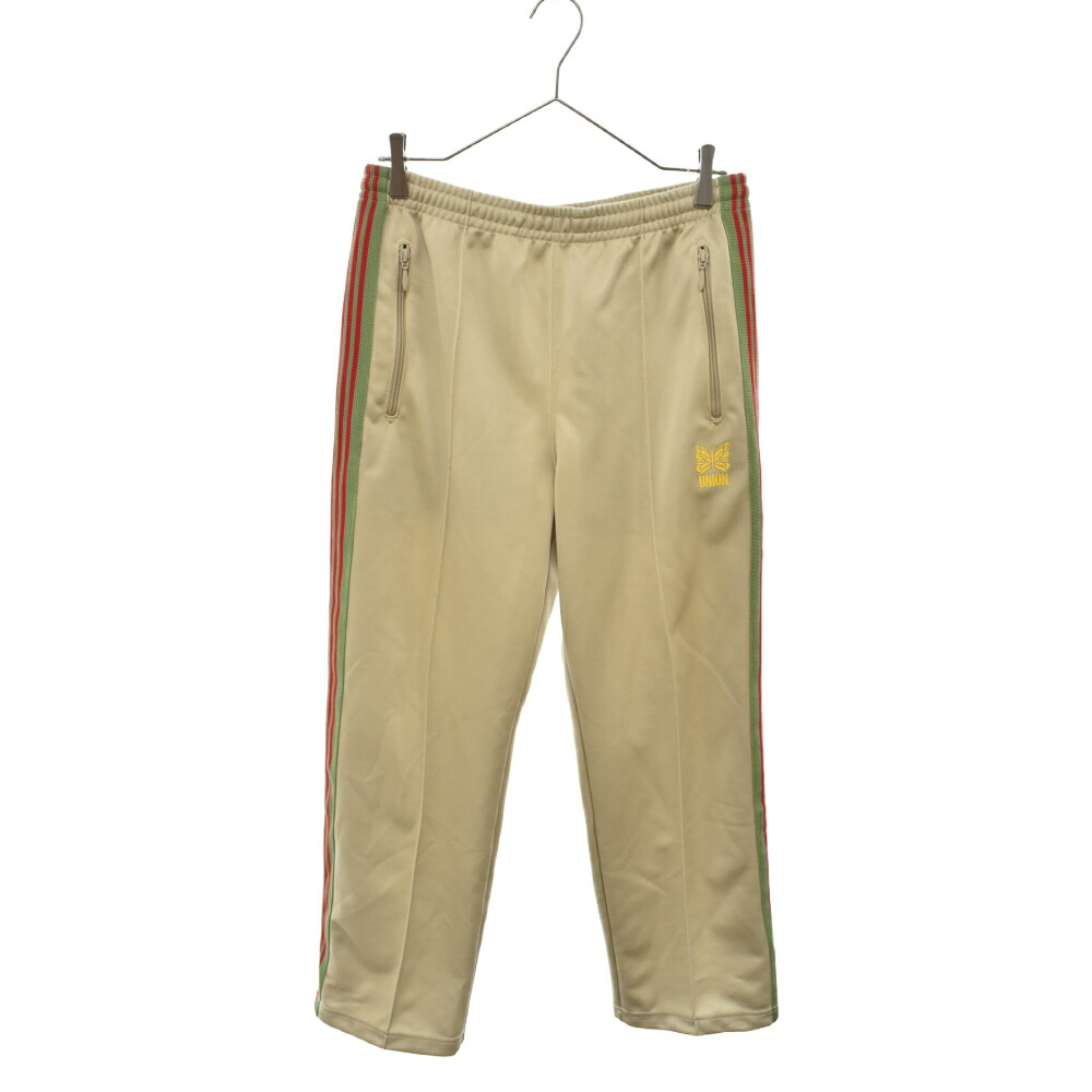 夏・お店屋さん UNION x NEEDLES TRACK PANT Beige S | ladec.bi