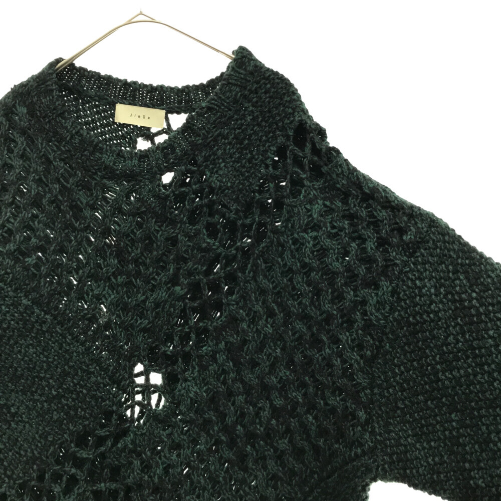 お見舞い jieda ＜ミックスケーブルニット MIX CABLE KNIT BLACK GREEN