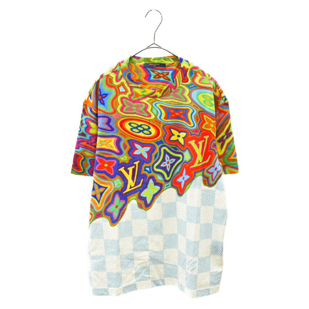 正規逆輸入品】 LOUIS VUITTON ルイヴィトン サイズ:L 21SS プリンテッドダミエLVクルー