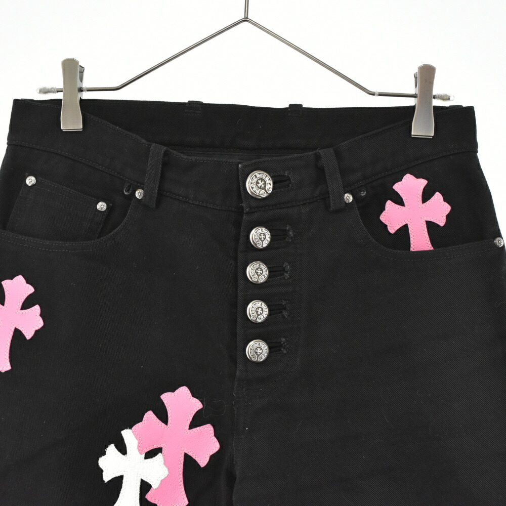 CHROME HEARTS(クロムハーツ) サイズ:31 ブラック JEAN クロスパッチ 