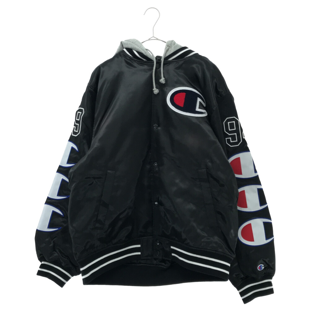 【楽天市場】SUPREME(シュプリーム) サイズ:M 18AW ×Champion Hooded Satin Varsity Jacket