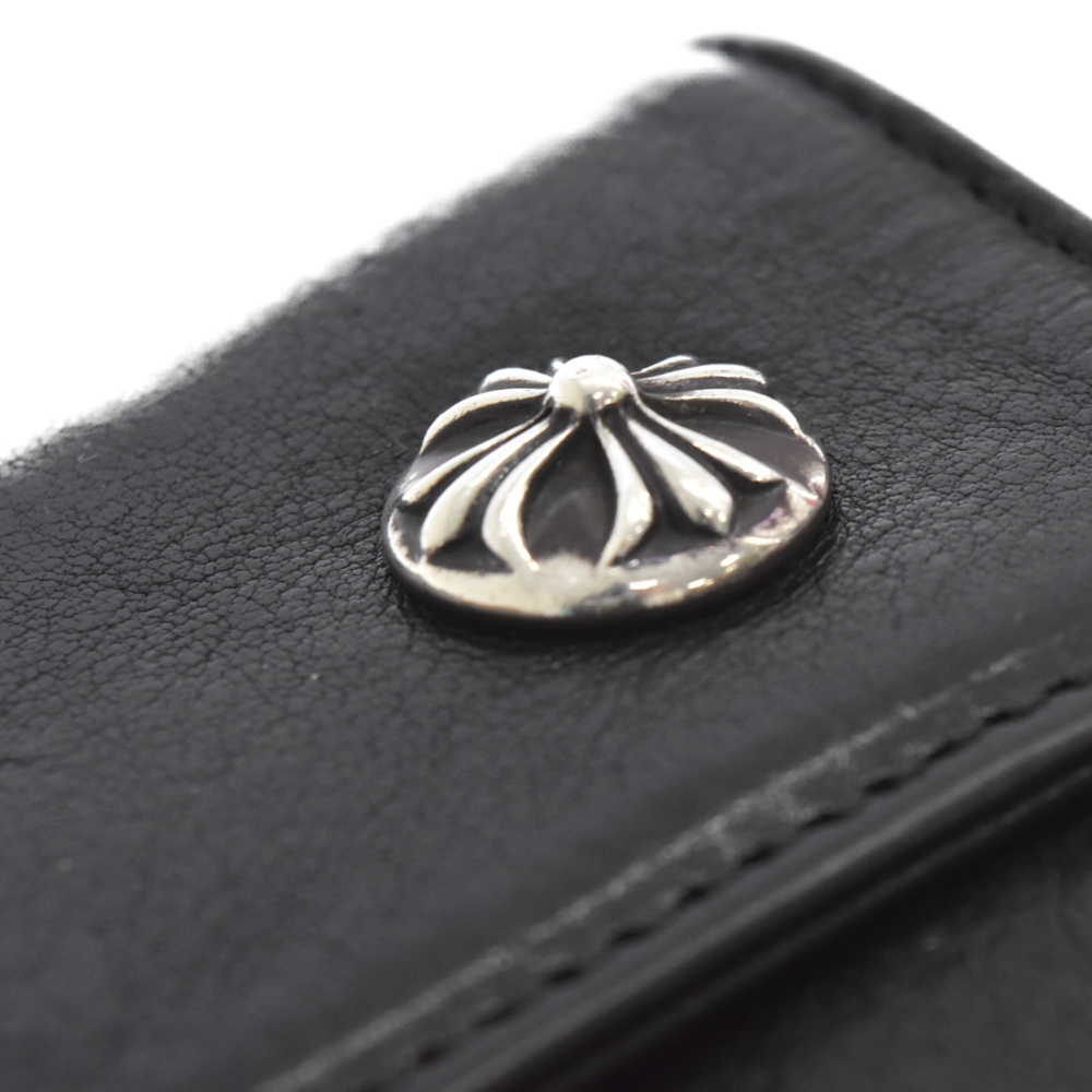 CHROME HEARTS(クロムハーツ) WAVE WALLET BTN クロスボタン レザー