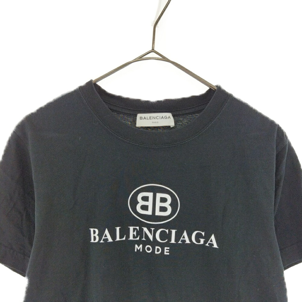 BALENCIAGA BBロゴ Lサイズ ブラック バレンシアガ トップス Tシャツ