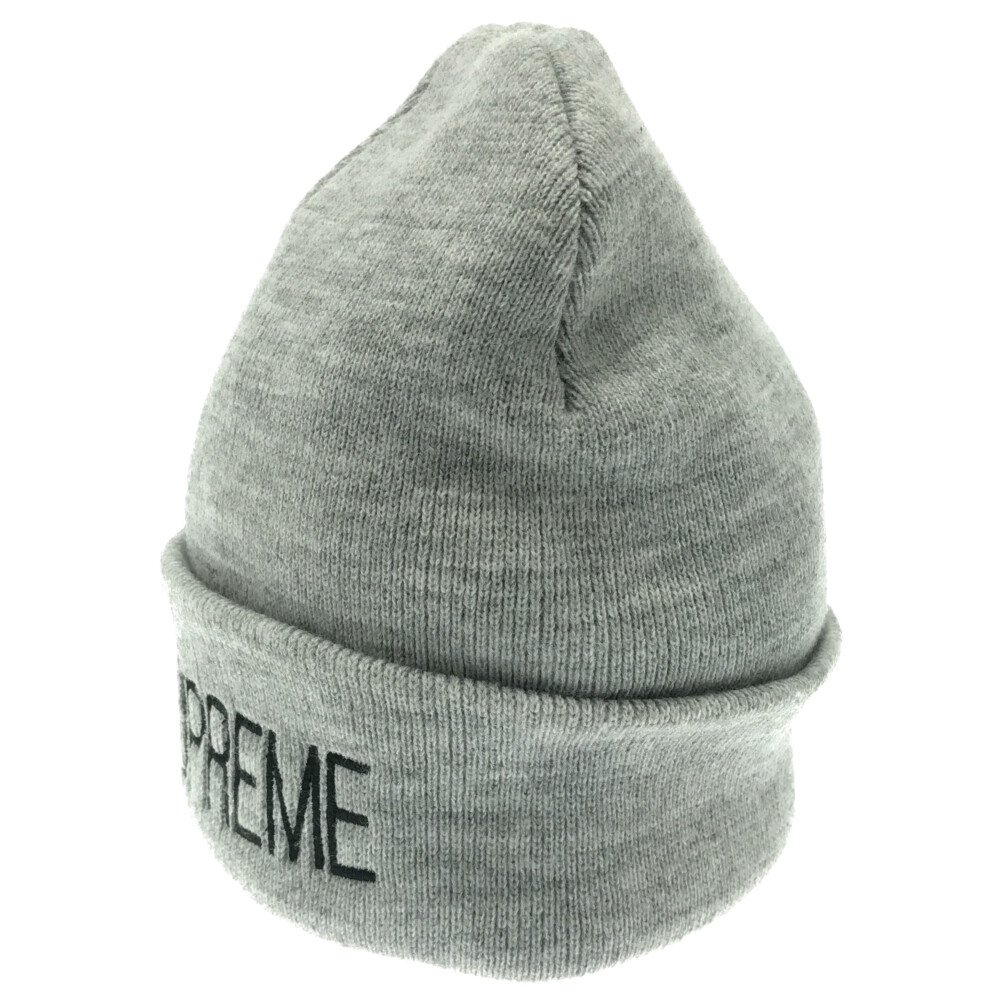 Supreme シュプリーム×ニューエラ ビーニー ニット帽 グレー BOX