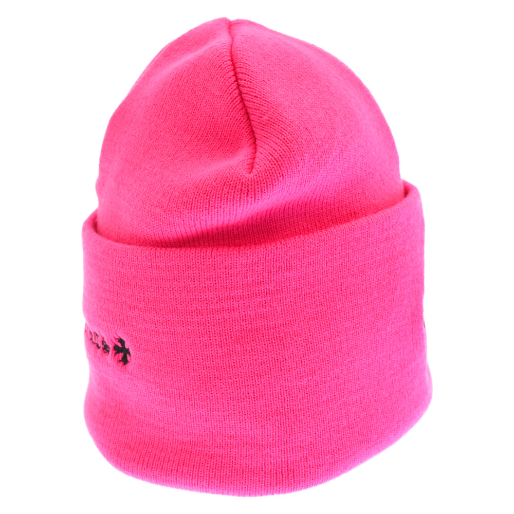 CHROME HEARTS(クロムハーツ) Cemetery Cross ピンク Beanie Pink Neon