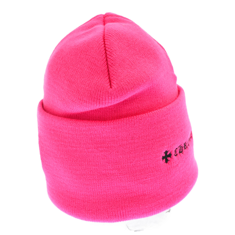 CHROME HEARTS(クロムハーツ) Cemetery Cross ピンク Beanie Pink Neon