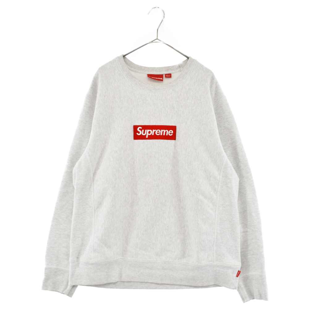 ニッサン・638 18 AW Supreme Box logo Crewneck M グレー - 通販