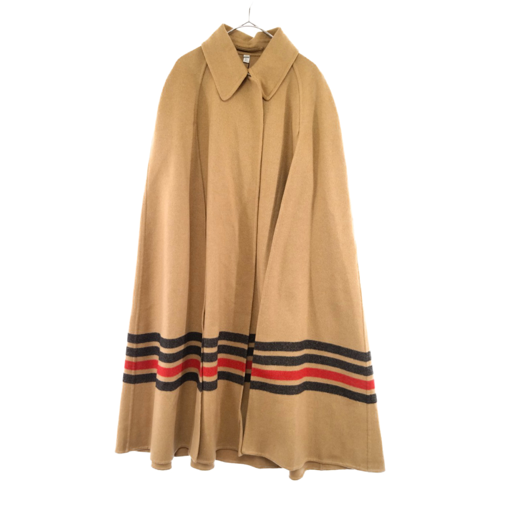 国内在庫 BURBERRY バーバリー サイズ:M ケープ ウールガウンロング