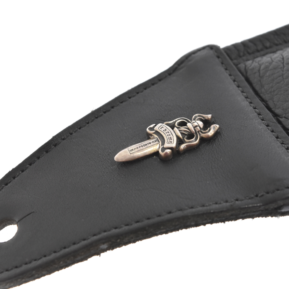 CHROME HEARTS(クロムハーツ) BUCKLE ROLLER ブラック GUITAR STRAP