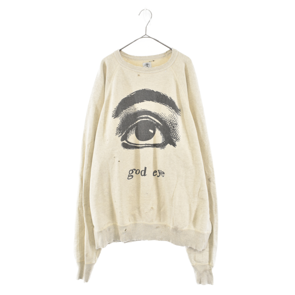 SAINT MICHAEL(セントマイケル) サイズ:XL 21SS RAGLAN SWEAT SHIRT god eye ラグランスウェット ゴッド  アイクルーネックスウェットトレーナー グレー SM-S21-0000-021【中古】【程度A】【カラーグレー】【取扱店舗原宿】 |