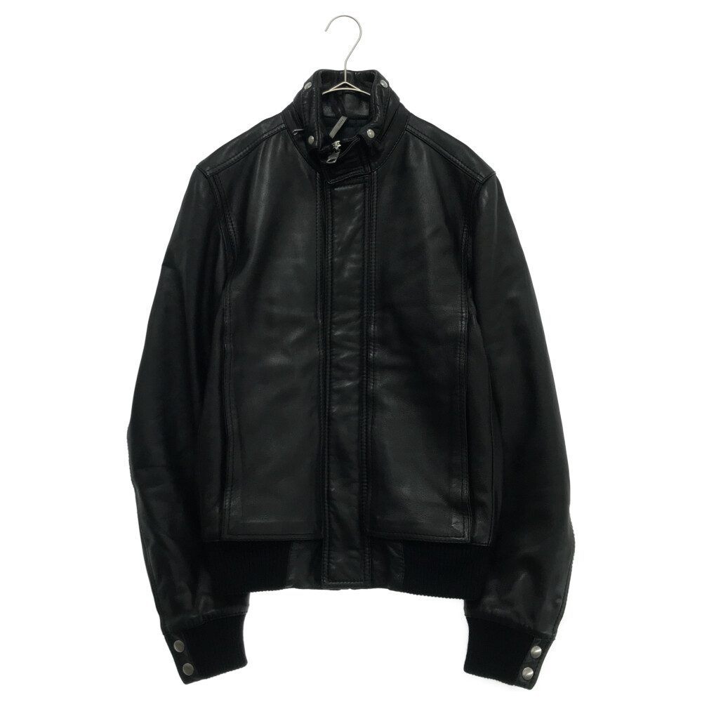 Dior HOMME(ディオールオム) サイズ:46 08AW ハイネックリブ付きレザージャケット 8H3541070003  ブラック【中古】【程度A】【カラーブラック】【オンライン限定商品】 | ブランド買取・販売　BRING