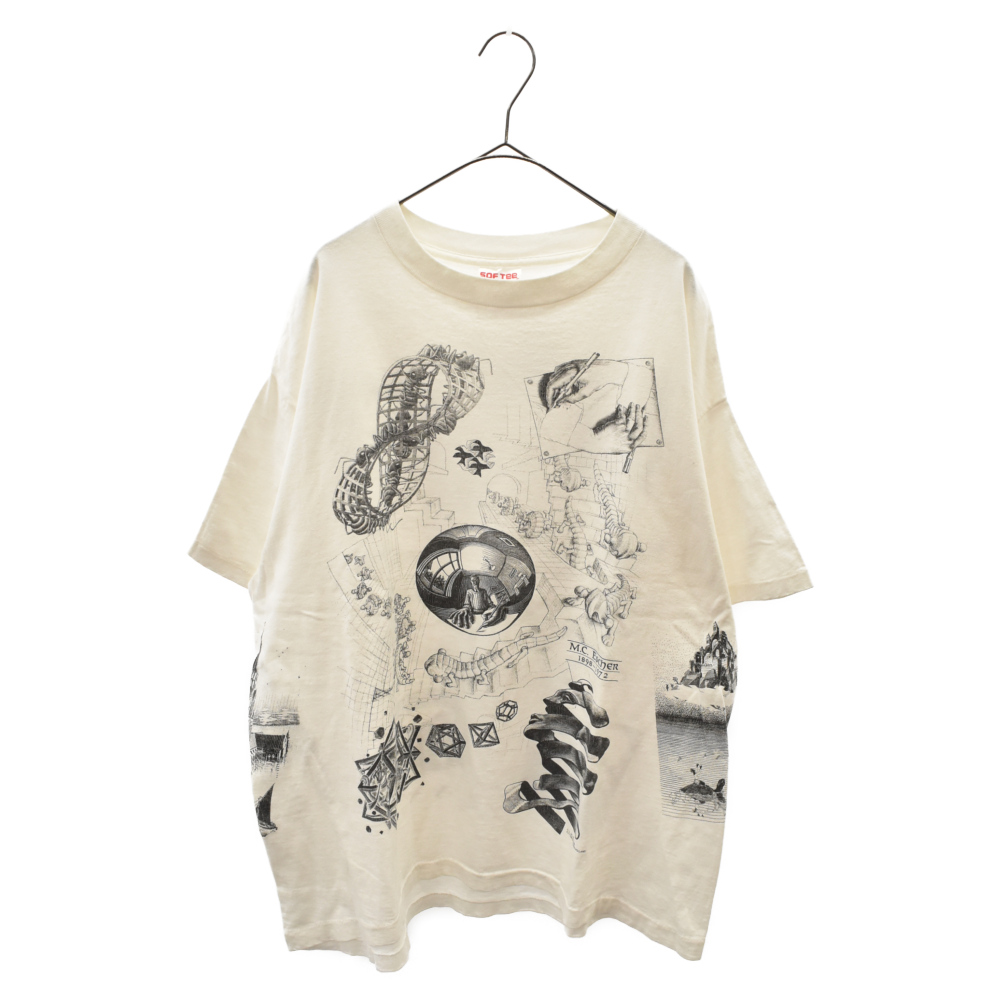 VINTAGE(ヴィンテージ) サイズ:XL 90s M.C.ESCHER エッシャー マルチプリント Tシャツ  ホワイト【中古】【程度C】【カラーホワイト】【取扱店舗原宿】 | ブランド買取・販売　BRING