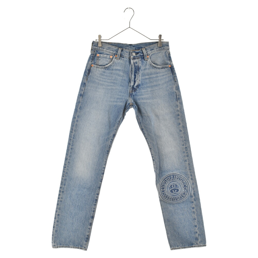 STUSSY(ステューシー) サイズ:30 ×LEVI'S EMBOSSED 501 リーバイス エンボス ウォッシュドデニムパンツ  インディゴ【中古】【程度A】【カラーブルー】【取扱店舗渋谷】 | ブランド買取・販売　BRING