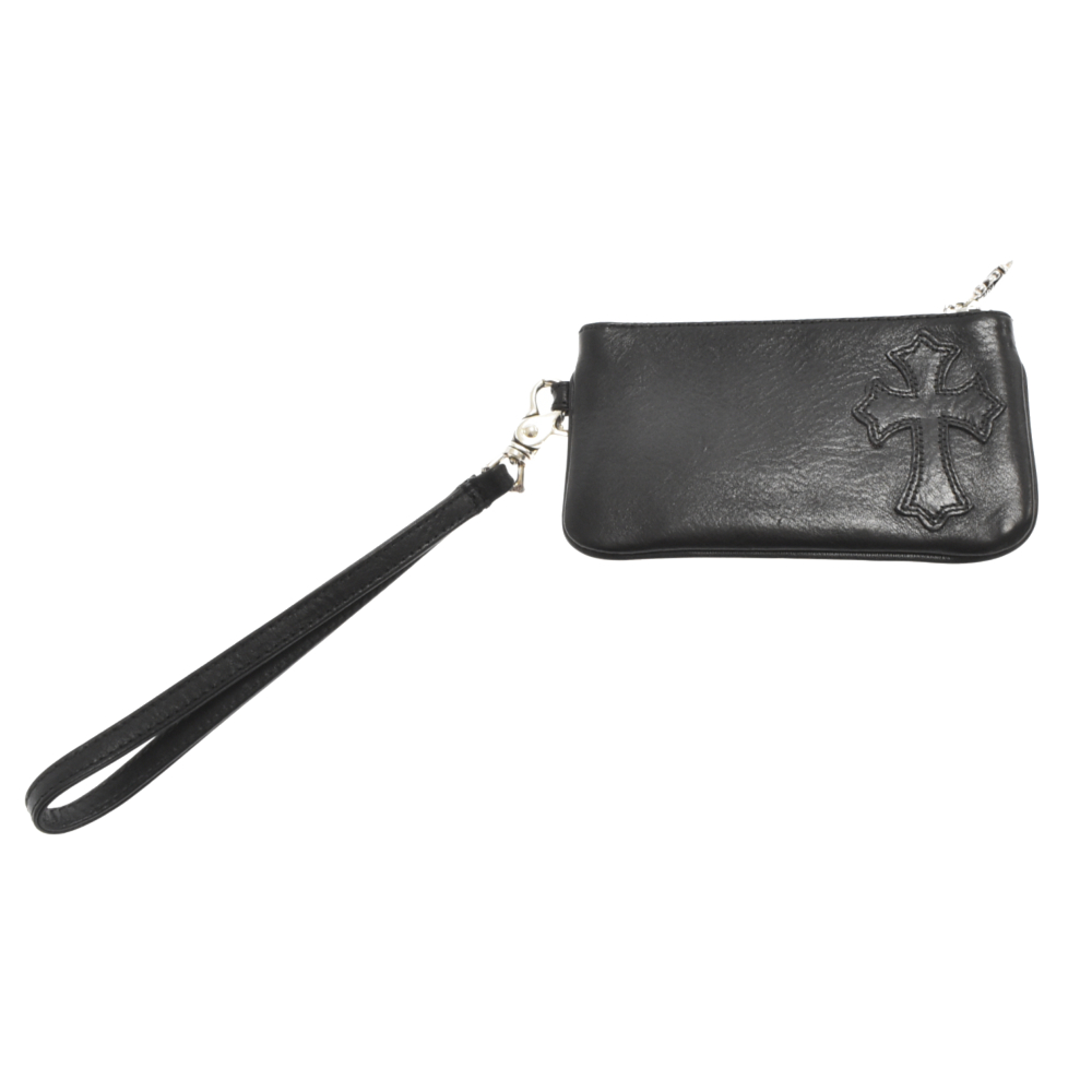 CHROME HEARTS(クロムハーツ) ZPR CHG WRISTLET SML/ジッパーチェンジパース ストラップ付 クロスパッチダガージップ  レザーコインケース ブラック【新古品/中古】【程度S】【カラーブラック】【取扱店舗BRING心斎橋店】 | ブランド買取・販売　BRING