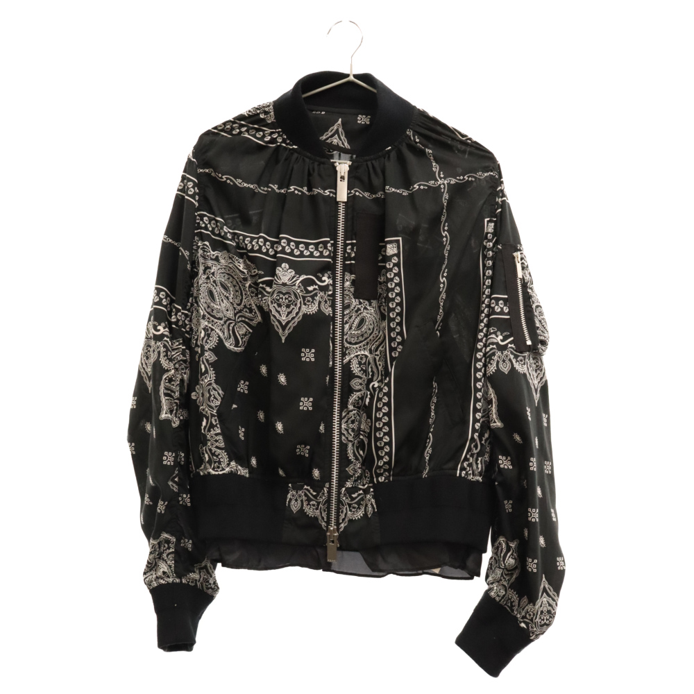 Sacai サカイ 19SS Bandana Print Bomber Jacket バンダナプリント