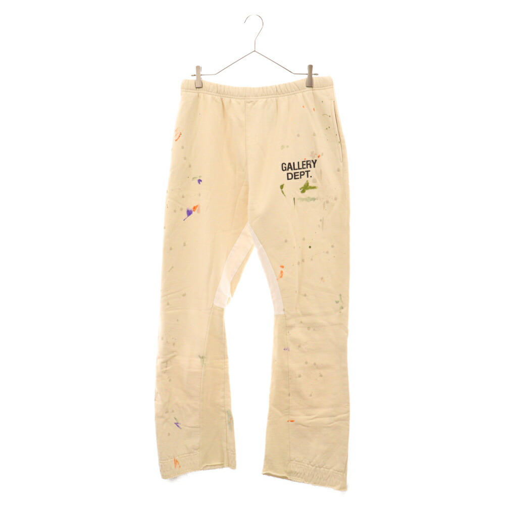 楽天市場】GALLERY DEPT.(ギャラリーデプト) サイズ:L GD LOGO FLARE SWEATPANTS ペイント加工 GDロゴ  フレアスウェットパンツ ホワイト【中古】【程度A】【カラーホワイト】【取扱店舗BRINGアメリカ村店】 : ブランド買取・販売 BRING