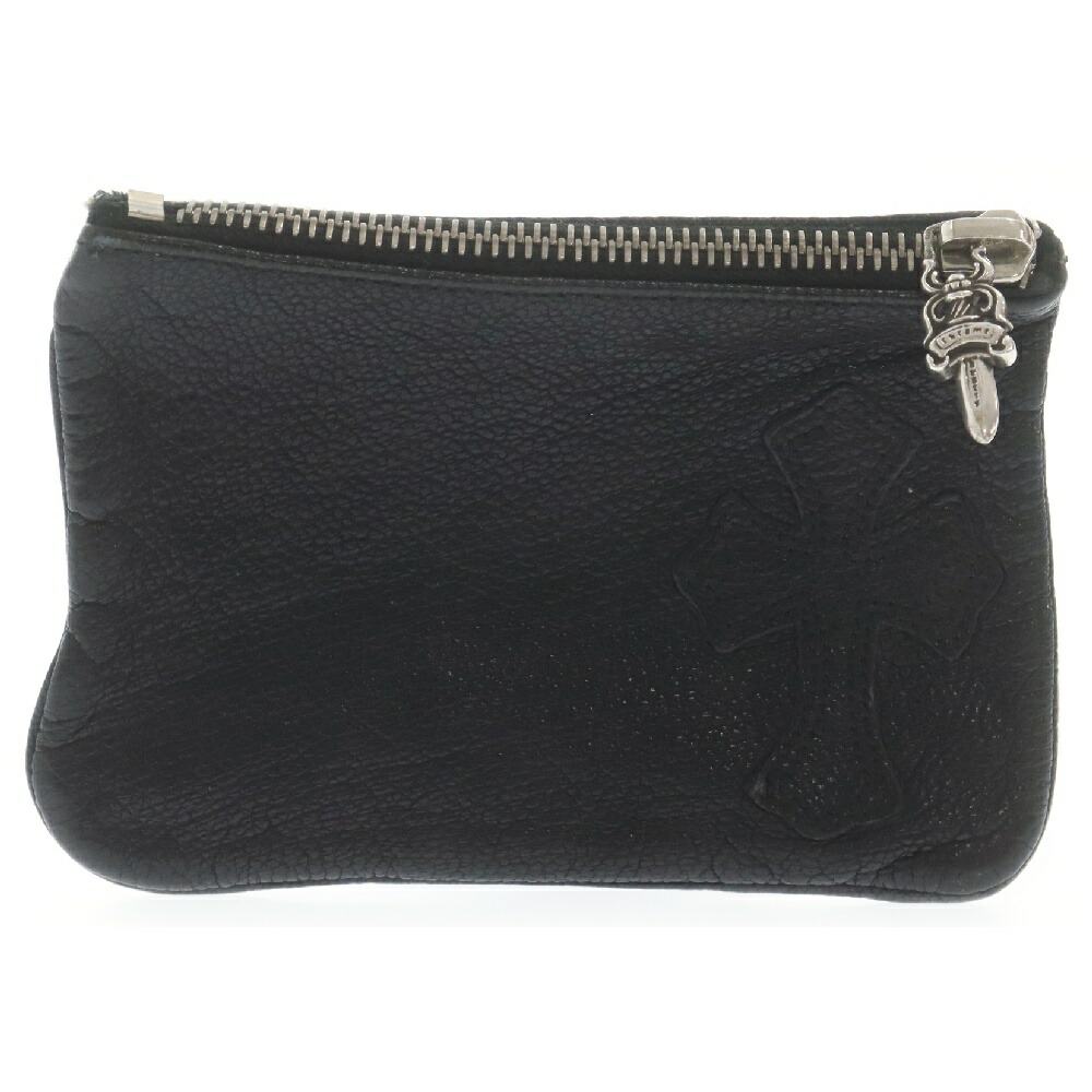 【楽天市場】CHROME HEARTS(クロムハーツ) ZPR CHNG PURSE CRS チェンジパース クロスパッチ デストロイレザー  ダガージップ コインケース ブラック【中古】【程度B】【カラーブラック】【取扱店舗OneStyle原宿店】 : ブランド買取・販売 BRING