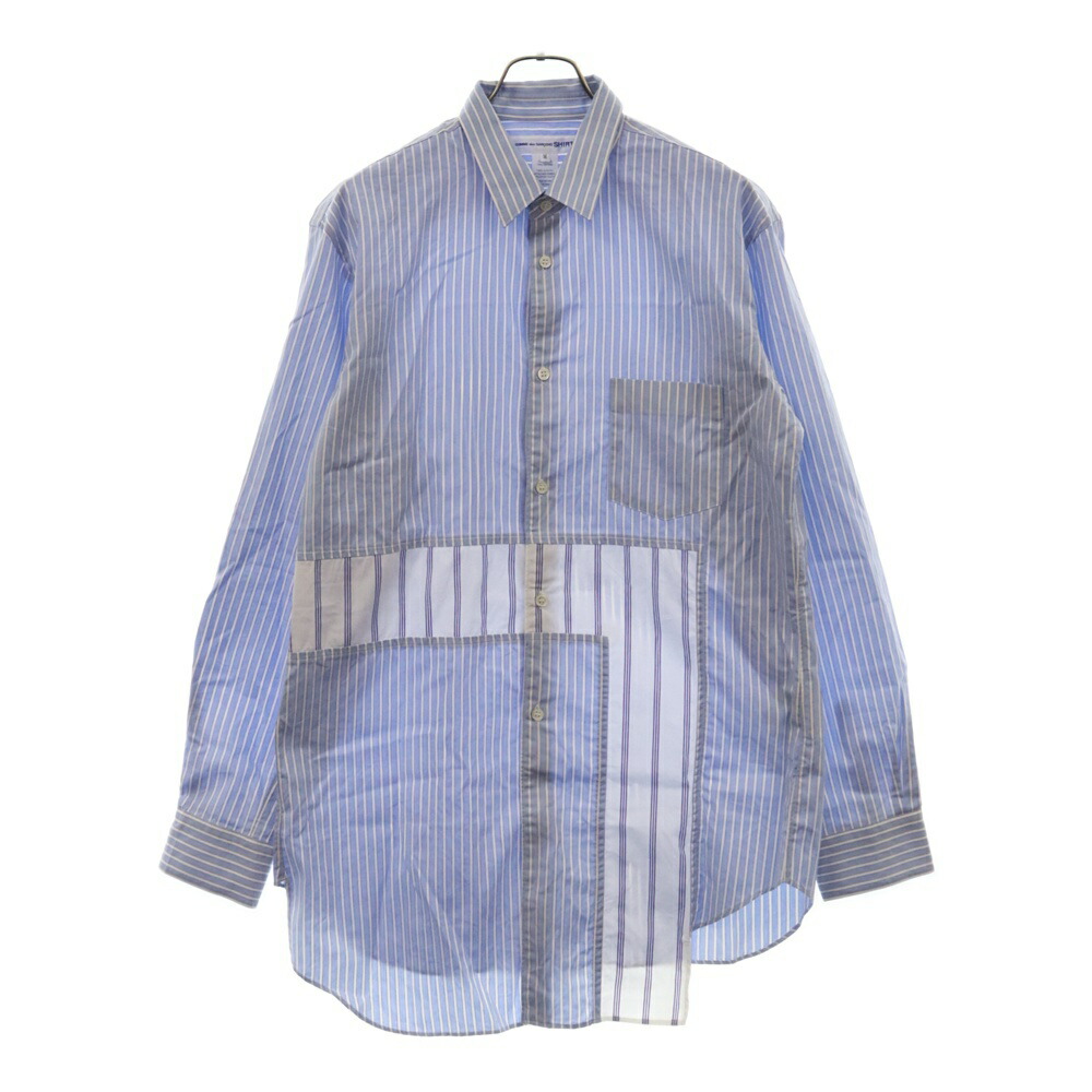 楽天市場】COMME des GARCONS SHIRT(コムデギャルソンシャツ) サイズ:L 24SS L/S STRIPE SHIRT  ドローストリングストライプ長袖シャツ FM-B046 ブルー【中古】【程度A】【カラーブルー】【オンライン限定商品】 : ブランド買取・販売 BRING