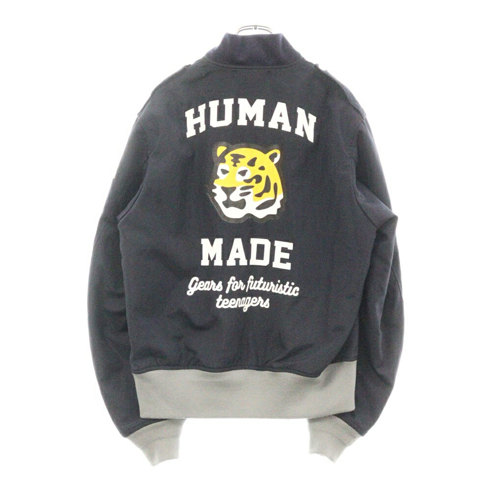 楽天市場】HUMAN MADE(ヒューマンメイド) サイズ:M 22SS バックロゴプリント フロントワッペン付 ボンバージャケット  ネイビー【中古】【程度B】【カラーネイビー】【取扱店舗BRING梅田茶屋町店】 : ブランド買取・販売 BRING