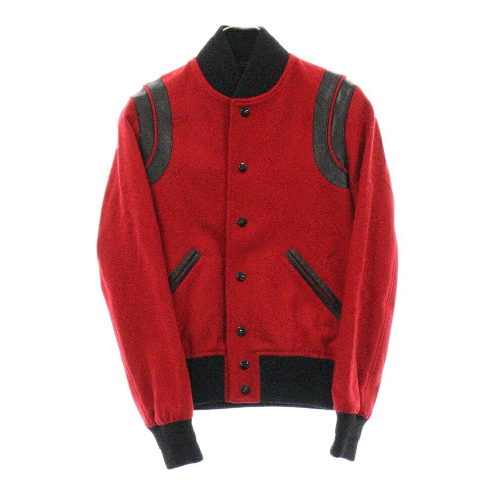 サンローラン 本人期 ラムレザー テーラードジャケット 36サイズ レッド