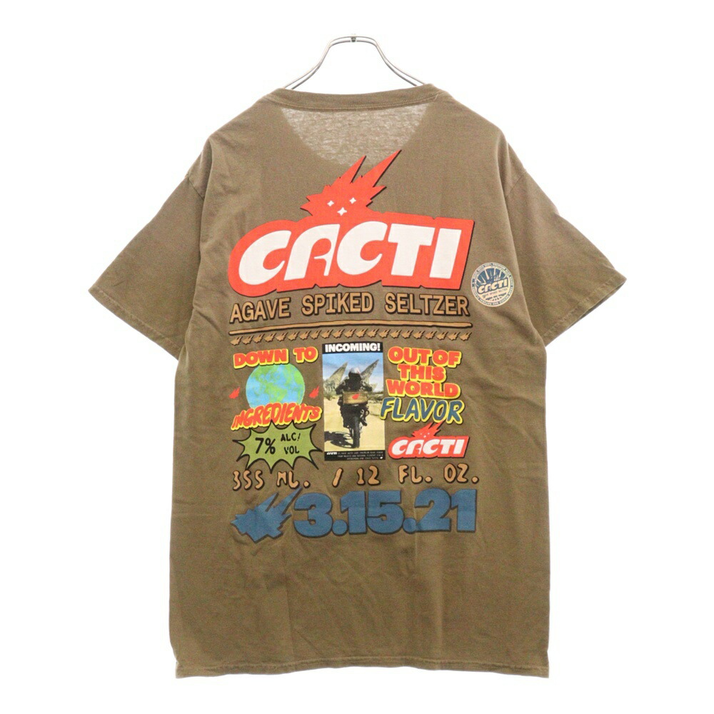 楽天市場】TRAVIS SCOTT(トラヴィススコット) サイズ:L Cactus Jack C/O Tee カクタスジャック グラフィックデザイン  クルーネック コットン 半袖Tシャツ カットソー ライトブルー【中古】【程度B】【カラーブルー】【オンライン限定商品】 : ブランド買取・販売  BRING