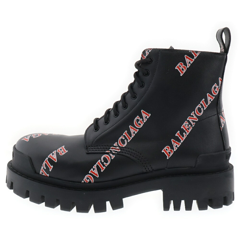 バレンシアガ　トルーパーブーツ BALENCIAGA】Trooper Rubber ブーツ ラバー ブラック