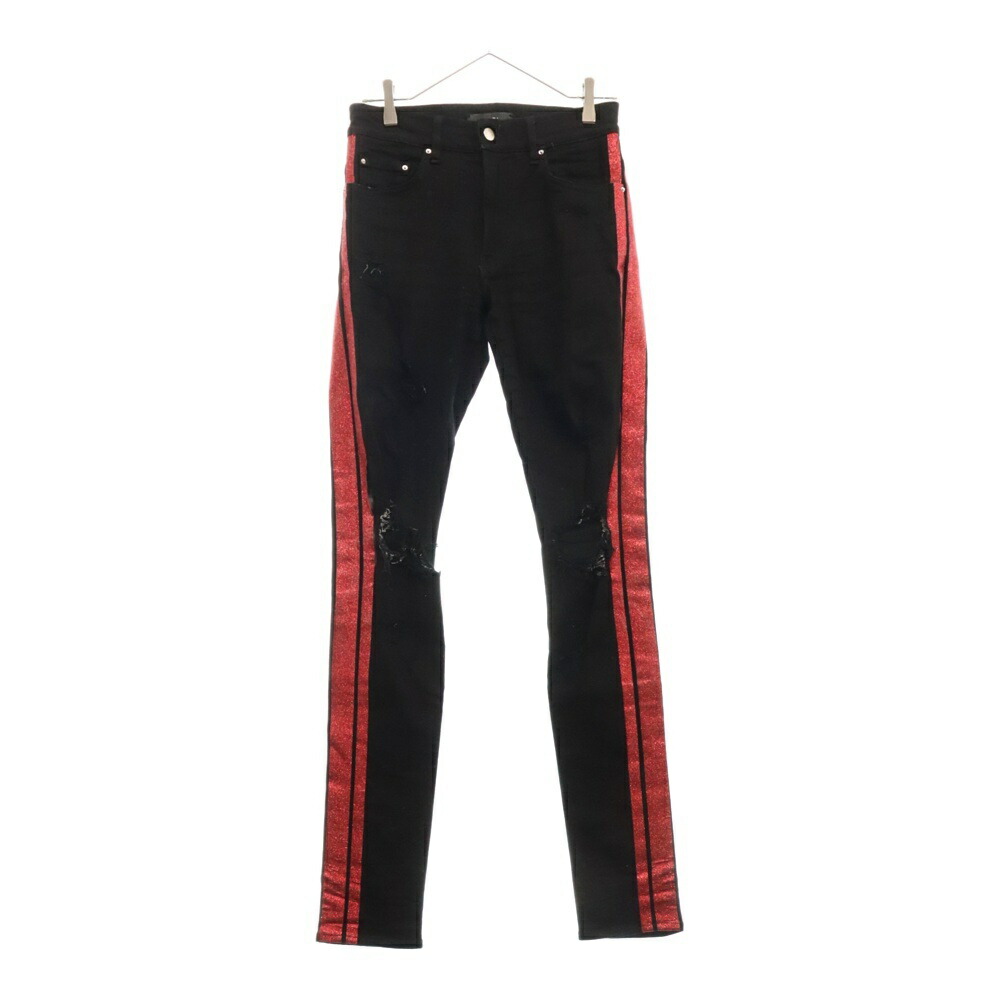 AMIRI アミリ　ダメージデニム　蛇腹　29 カットオフ仕様　最終値下げ AMIRI - アミリ MX-1 蛇腹バイカーデニムパンツ メンズ 29インチ
