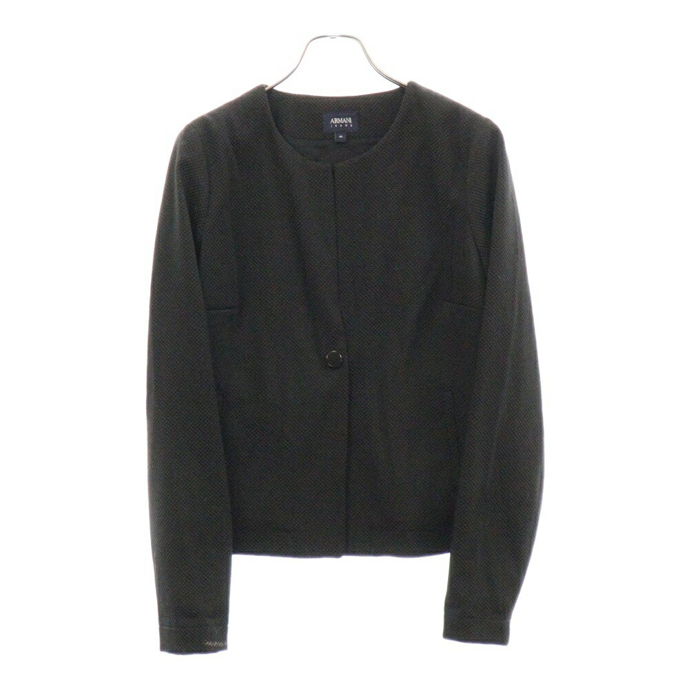 アルマーニ ジャケット サイズ44 XL シルク混 イタリア製 ノーカラー アルマーニ ジャケット サイズ44 XL シルク混 イタリア製 ノーカラー