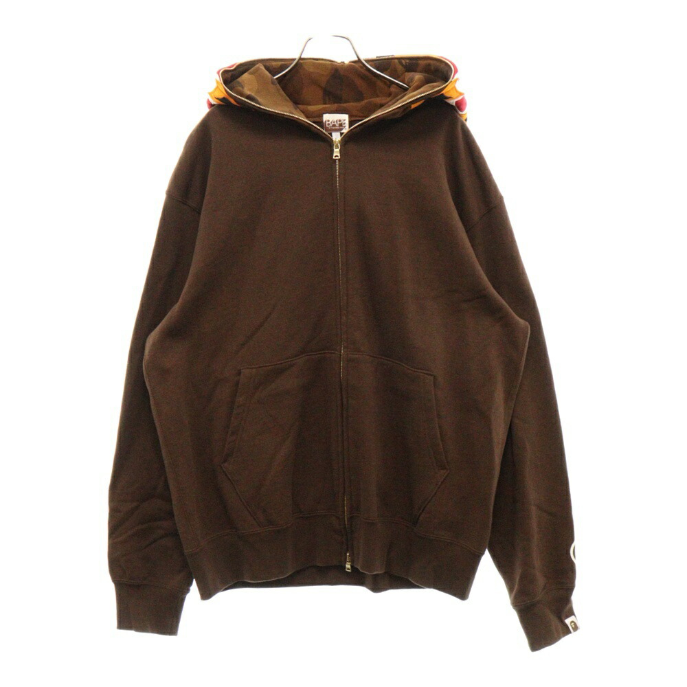 A BATHING APE ブラウン ジップアップジャケット Lサイズ