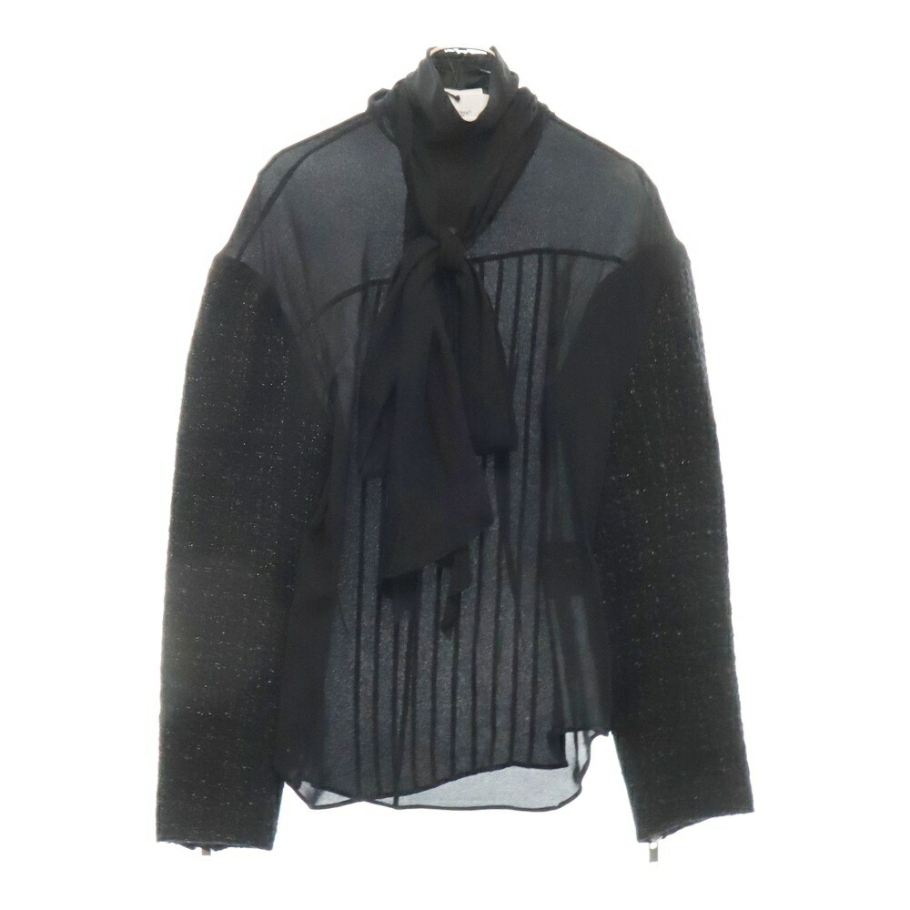 LOUIS VUITTON - LOUIS VUITTON ルイヴィトン 23SS L/S Blouse W Front Pocket モノグラムフロントポケット シルク長袖シャツ ブラック/ベージュ レディース RW231W PX4 FOBL04 LOUIS VUITTON - LOUIS VUITTON ルイヴィトン 23SS L/S Pajama