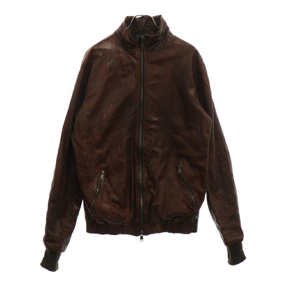 ジョルジオブラット シングルライダース レザージャケット ブラウン 48