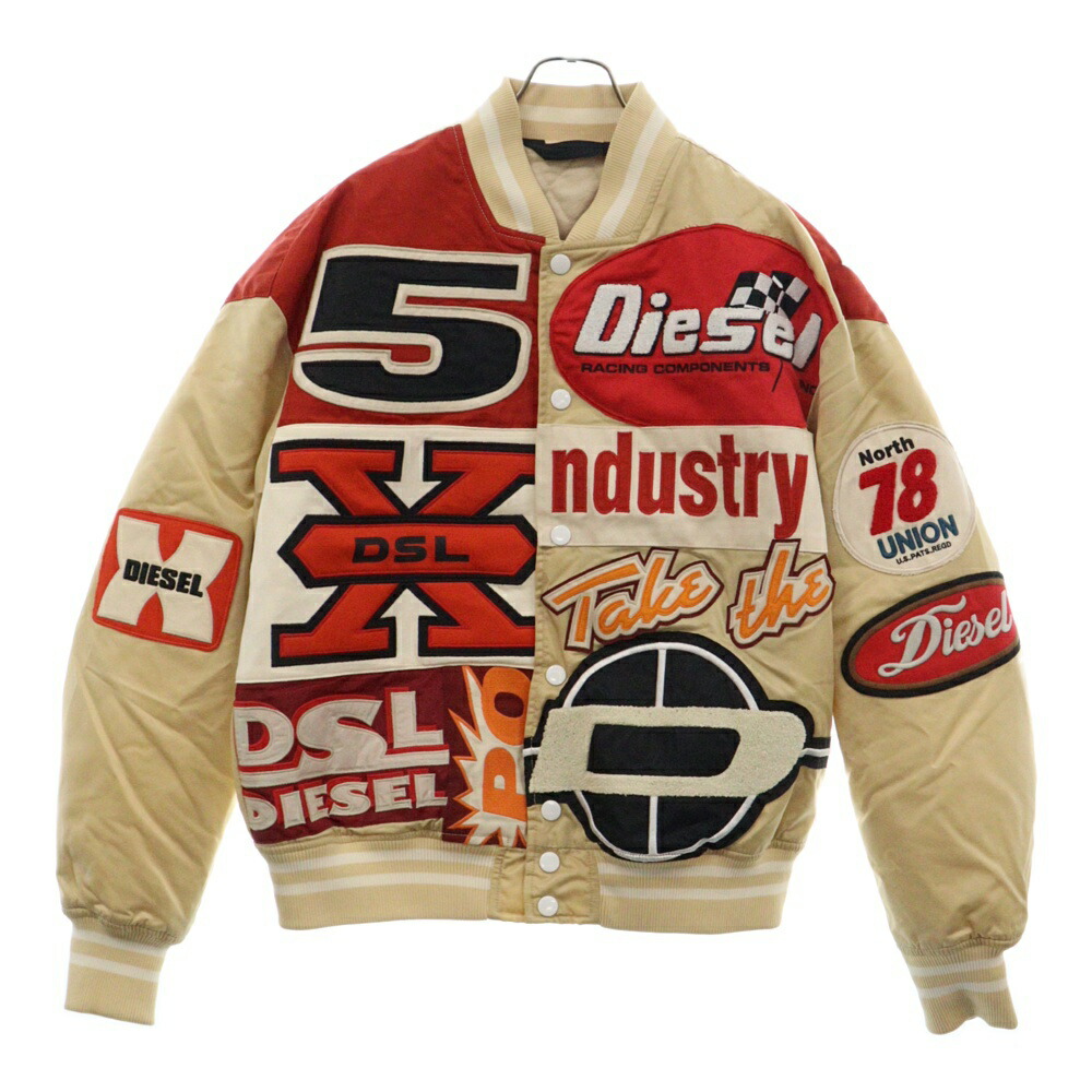 DIESEL (ディーゼル) 21AW J-BULC-PATCH ロゴ刺繍総柄 スナップボタン 