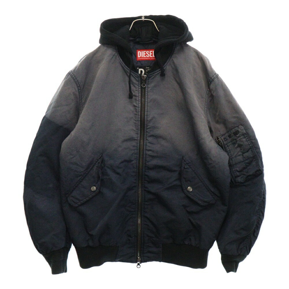 DIESEL フード付きMA-1ジャケット ドッキング 18aw