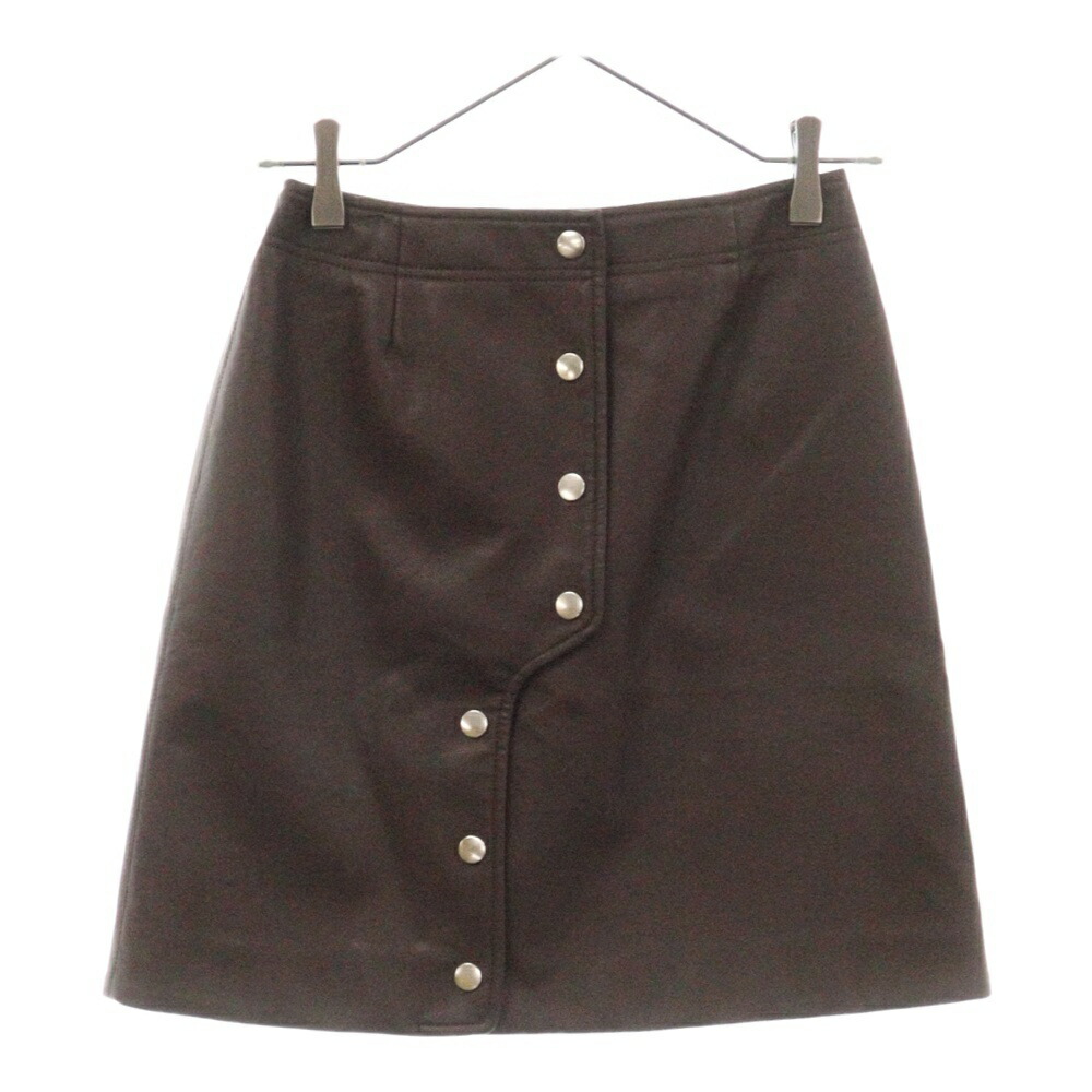 LANVIN 合成皮革 ひざ丈のスカート LANVIN en Bleu スカート ツイストドレープスカート : ZOZOTOWN