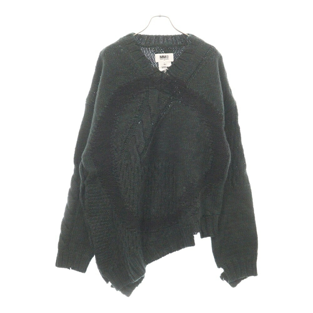 エムエムシックスメゾンマルジェラ 22AW DISTRESSED KNIT SWEATER オーバーサイズ ニットセーター グリーン/ブラック S62GP0070 楽天市場】MM6 Maison Margiela(エムエムシックスメゾン
