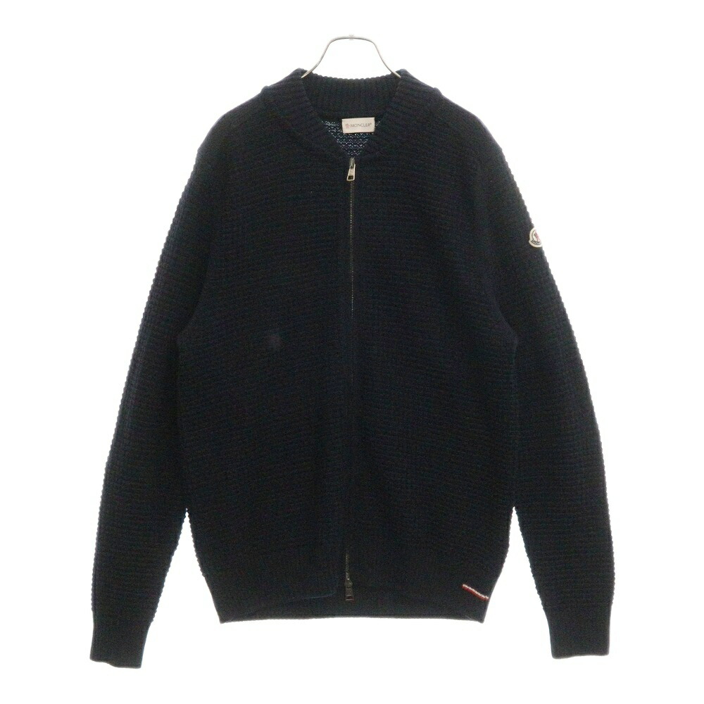 Moncler MAGLIONE TRICOT ニット ジップアップ ダウンジャケット アウター 94558 ブラック M (196822