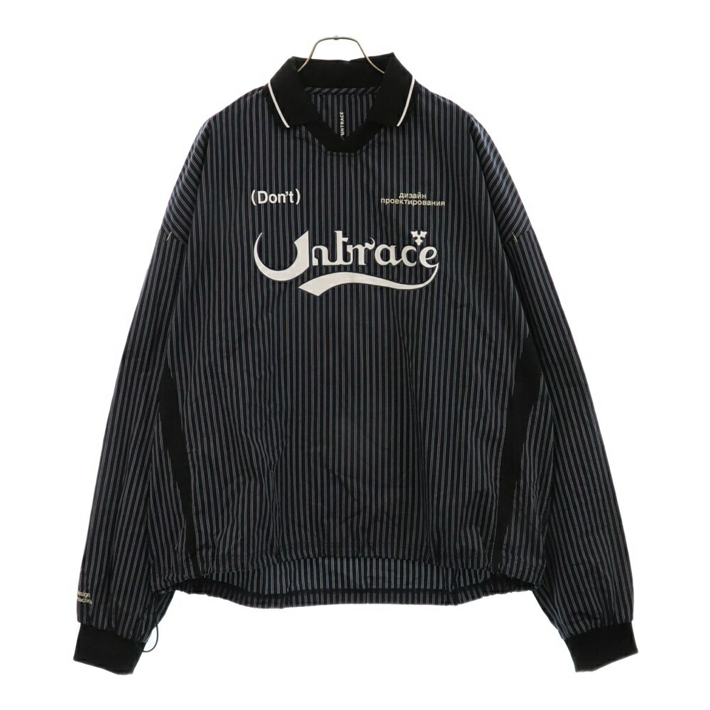 最終価格　Untrace ゲームシャツ　ストライプポロシャツ Untrace ゲームシャツストライプポロシャツ