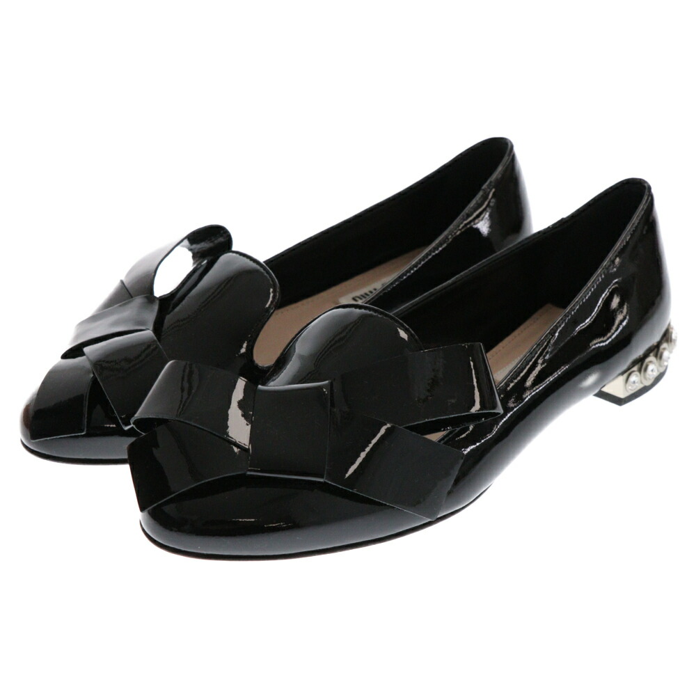 ★miumiu ミュウミュウ36パッチワークパンプス 23cmマルチカラー miumiu [ ミュウミュウ ] -patent+glitter pumps- | Mi