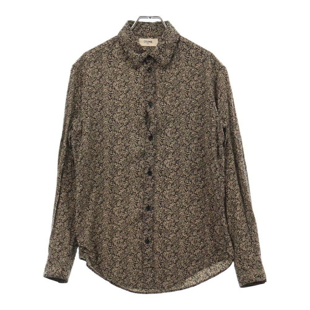 CELINE ゴースト開襟シャツ CELINE セリーヌ ジョーゼットクラッシックシャツ サイズ39