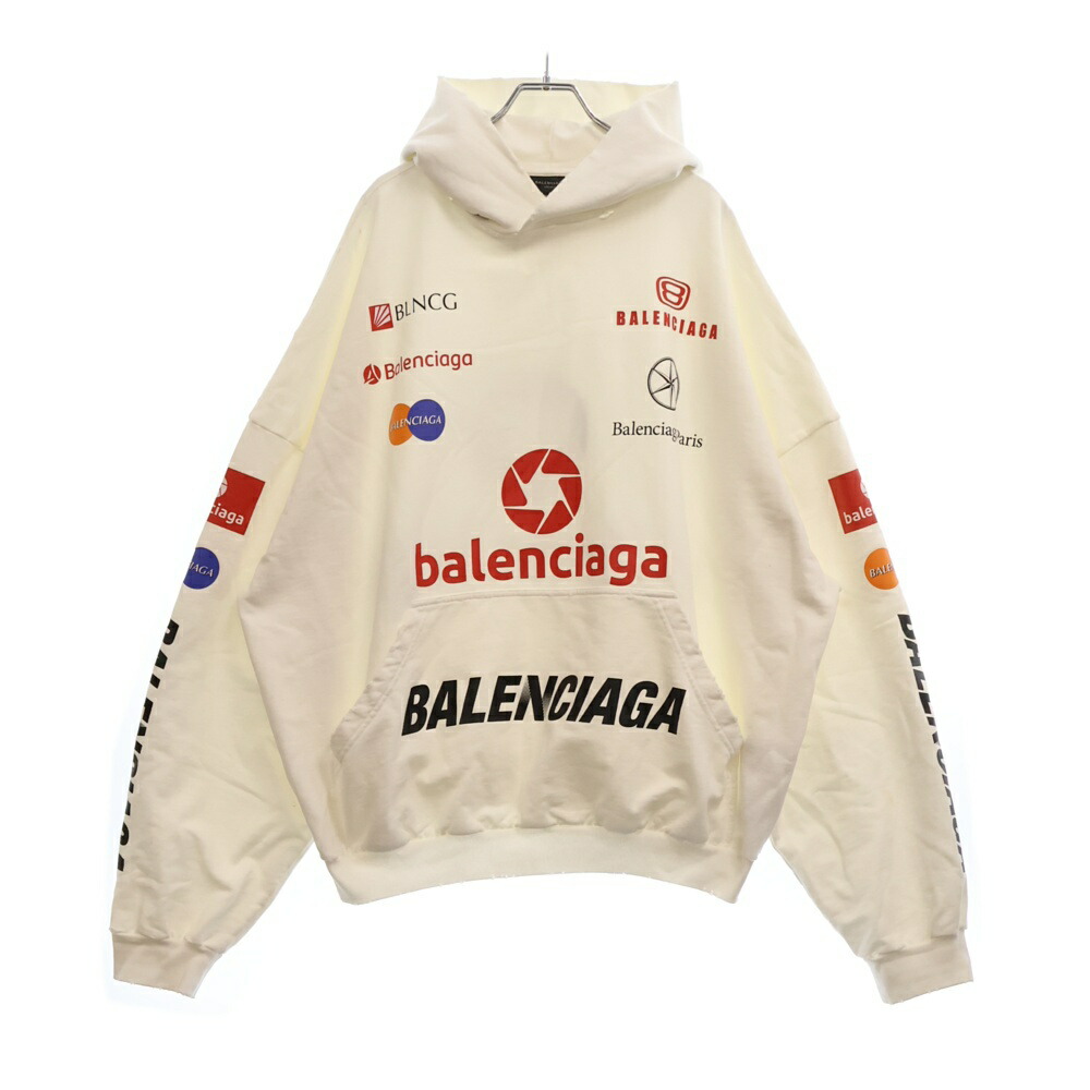 Size 4★SALE★メンズBALENCIAGA★PARISロゴフーディホワイト 楽天市場】バレンシアガ BALENCIAGA メンズ トップス パーカー